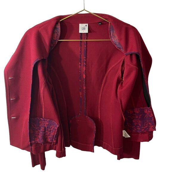 CAbi 3175 Rhubarb Red Outing Blazer Ponte Knit size 4 - Picture 8 of 10